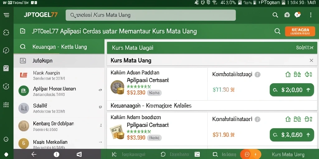 Tampilan antarmuka utama aplikasi JPTOGEL77 yang intuitif dan informatif.