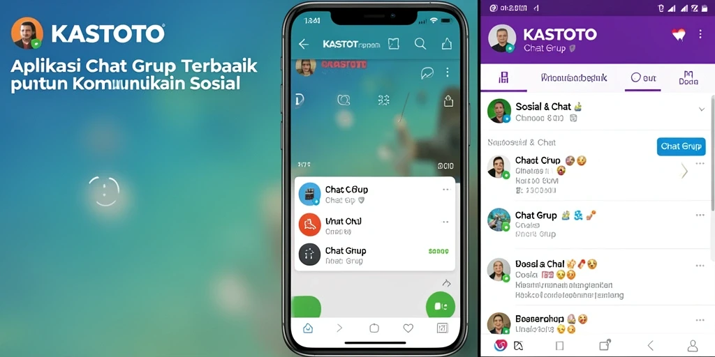 Tampilan antarmuka KASTOTO yang menarik dan fungsional untuk Chat Grup.