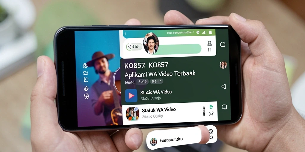 Tampilan antarmuka utama KO857 dengan berbagai pilihan video menarik.