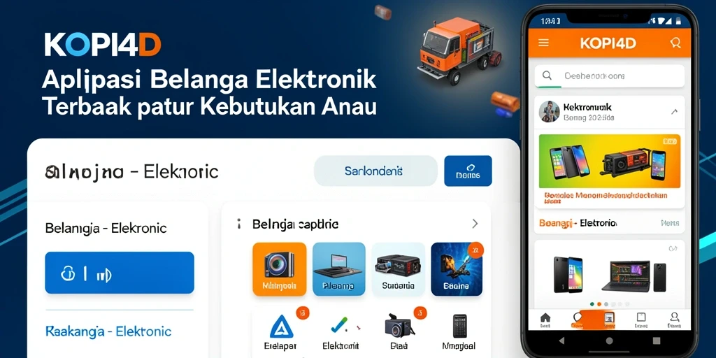 Antarmuka aplikasi KOPI4D yang ramah dan menarik untuk berbelanja elektronik.
