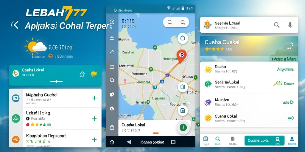 Antarmuka aplikasi Cuaca Lokal LEBAH777 yang informatif dan menarik.