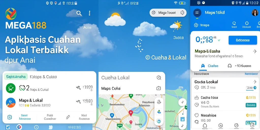 Tampilan antarmuka MEGA188 yang menarik dan informatif tentang cuaca.
