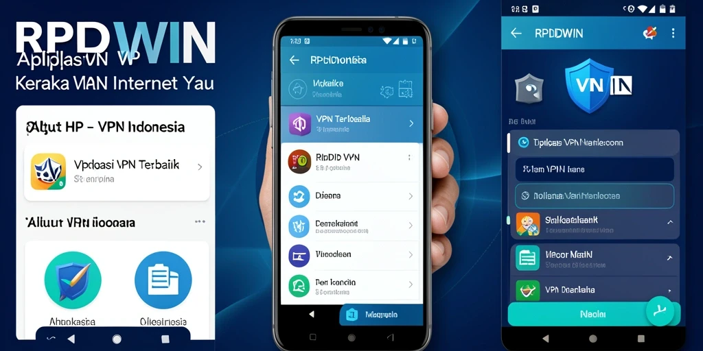 Tampilan antarmuka pengguna aplikasi RPIDWIN untuk VPN yang mudah digunakan.