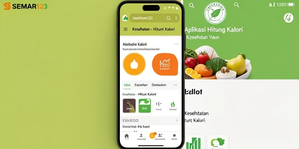Antarmuka SEMAR123 yang sederhana dan mudah digunakan untuk menghitung kalori.