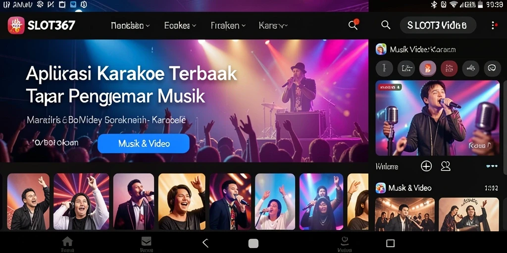 Antarmuka SLOT367 menampilkan fitur Karaoke yang mudah digunakan dan menarik.